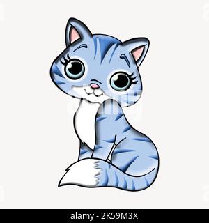 Niedliche Katze Cliparts, Tier Illustration Vektor. Stock Vektor