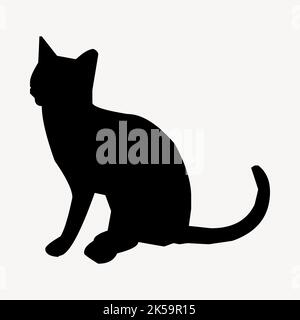 Cliparts für Katzenschilhouetten, Vektor für Tierillustrationen. Stock Vektor
