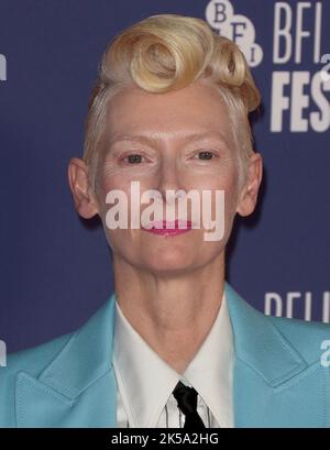 Oct 06, 2022 - London, England, UK - Tilda Swinton nimmt 66. am BFI London Film Festival Teil - Special Presentation - The Eternal Daughter UK Premiere Stockfoto