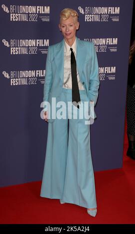 Oct 06, 2022 - London, England, UK - Tilda Swinton nimmt 66. am BFI London Film Festival Teil - Special Presentation - The Eternal Daughter UK Premiere Stockfoto