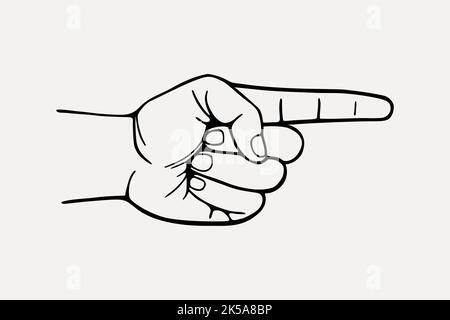 Zeigefinger Clipart, Hand Gestendarstellung Vektor. Stock Vektor