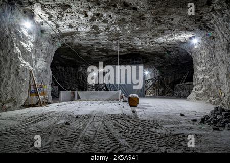 Bilder aus dem Salzbergwerk Praid - Abbaugebiet, am 19. Juni 2021 in Praid, Harghita. Stockfoto