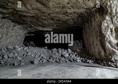 Bilder aus dem Salzbergwerk Praid - Abbaugebiet, am 19. Juni 2021 in Praid, Harghita. Stockfoto