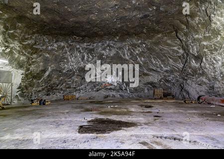 Bilder aus dem Salzbergwerk Praid - Abbaugebiet, am 19. Juni 2021 in Praid, Harghita. Stockfoto