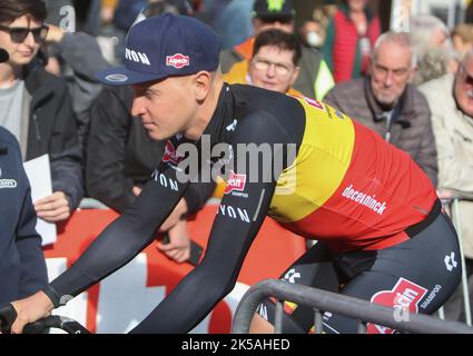 MERLIER Tim von ALPECIN-DECEUNINCK beim Binche - Chimay - Binche 2022, Memorial Frank Vandenbrouck Radrennen am 4. Oktober 2022 in Binche, Belgien - Foto Laurent Lairys / DPPI Stockfoto