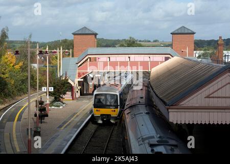 Bahnhof Stratford-upon-Avon, Warwickshire, England, Großbritannien Stockfoto