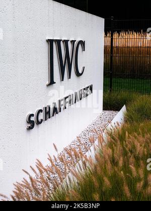 Schaffhausen, Schweiz - 18. September 2022: Die IWC International Watch Co. AG, auch bekannt als IWC Schaffhausen, ist ein Schweizer Luxusuhrhersteller Stockfoto