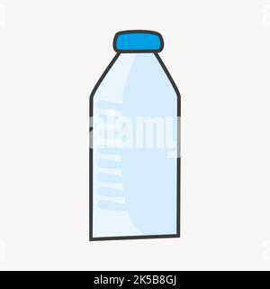 Kunststoff-Wasserflasche Clipart, recycelbare Illustration Vektor. Stock Vektor