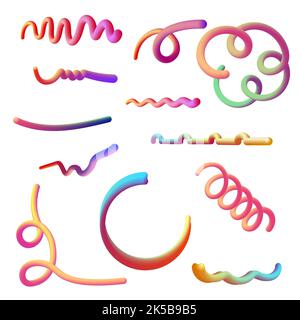 3D Gradientenform Element Clipart, fließende Form Hintergrund. Abstrakte flüssige Formen Stock Vektor