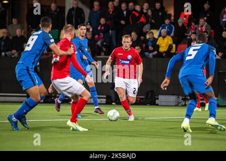 Silkeborg, Dänemark. 06. Oktober 2022. Anders Klynge (21) aus Silkeborg, WENN er während des UEFA Europa Conference League-Spiels zwischen Silkeborg IF und FCSB im JYSK Park in Silkeborg gesehen wurde. (Foto: Gonzales Photo/Alamy Live News Stockfoto