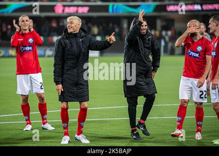 Silkeborg, Dänemark. 06. Oktober 2022. Oliver Sonne von Silkeborg, GESEHEN NACH dem Spiel der UEFA Europa Conference League zwischen Silkeborg IF und FCSB im JYSK Park in Silkeborg. (Foto: Gonzales Photo/Alamy Live News Stockfoto