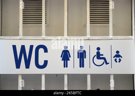 Wc Schilder Stockfoto