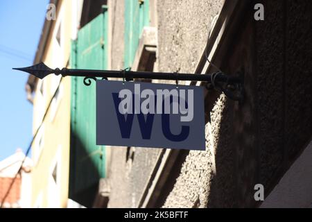 Wc Schilder Stockfoto