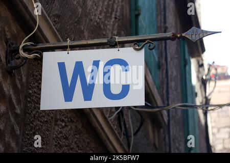 Wc Schilder Stockfoto