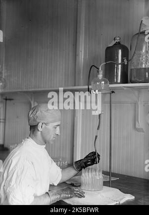 Army, U.S. Army Medical School; Typhus-Impfstoff, 1917. Stockfoto