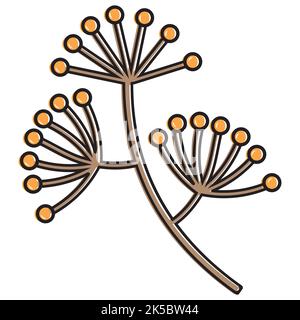 Bunte Herbstblätter und Beeren. Isoliert auf weißem Hintergrund. Einfache Cartoon flachen Stil. vektor-Illustration Stock Vektor