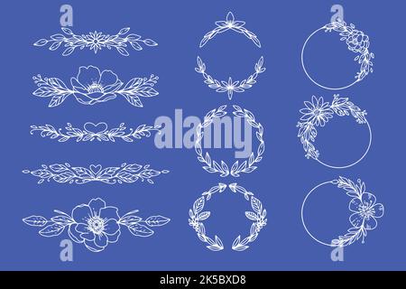 Handgezeichnete Hochzeit Ornamente Vektor-Design-Illustration Stock Vektor