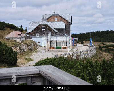 Ottohaus in den Raxalpe-Bergen in Österreich Stockfoto