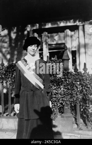 Ruth Crocker, Frauenrechtlerin, 1917. US-Aktivistin, Aktivistin, Schwester von Gertrude Crocker. Stockfoto