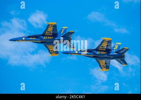 Das Geschwader der Boeings of Blue Angles in Miramar Sky, USA Stockfoto