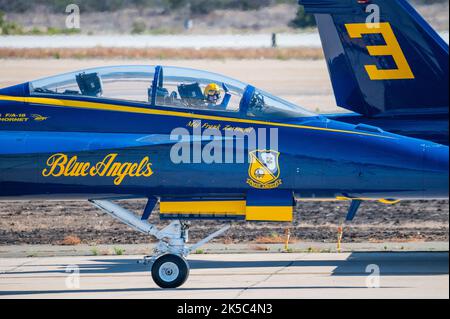 Die Boeing of Blue Angles Staffel in Miramar, USA Stockfoto