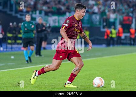 Rom, Italien. 06.. Oktober 2022. Während des UEFA Europa League Gruppe C Bühnenmatches zwischen AS Roma und Real Betis im Stadio Olimpico, Rom, Italien am 6. Oktober 2022. Kredit: Giuseppe Maffia/Alamy Live Nachrichten Stockfoto