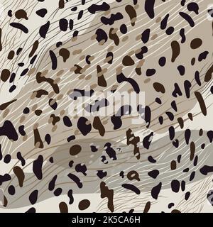 Gray abstract seamless pattern Hyena skin texture Stock Vektor