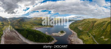 Haweswater im Seengebiet zeigt in Großbritannien Anzeichen von Dürre Stockfoto