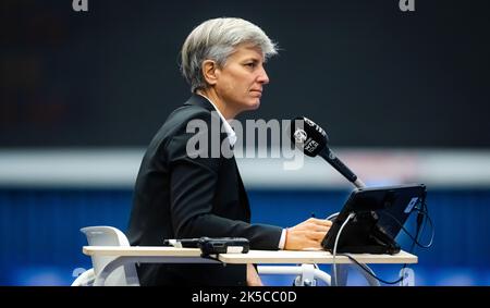 Marija Cicak während der zweiten Runde des AGEL Open WTA 500 Tennisturniers 2022 am 6. Oktober 2022 in Ostrava, Tschechien - Foto: Rob Prange/DPPI/LiveMedia Stockfoto