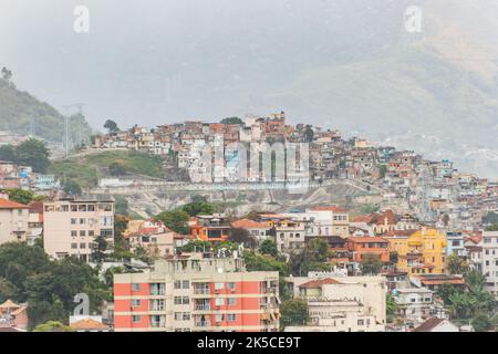 Favela Hill of Mining in Rio de Janeiro Brasilien. Stockfoto