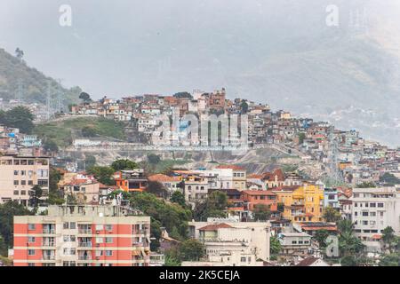 Favela Hill of Mining in Rio de Janeiro Brasilien. Stockfoto