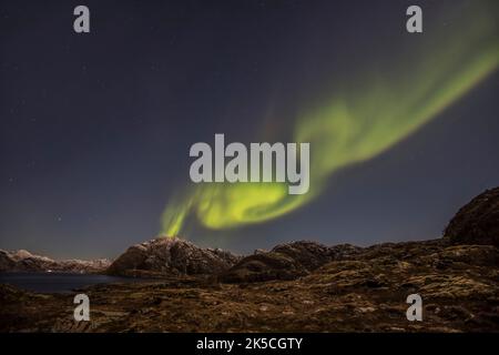 Nordlichter (Aurora Borealis) in Norwegen Stockfoto