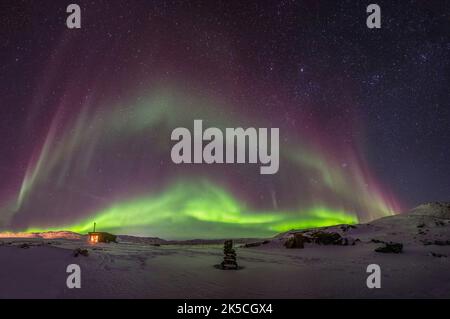 Nordlichter (Aurora Borealis) in Norwegen Stockfoto