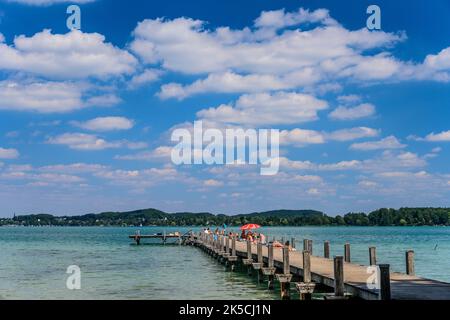 Deutschland, Bayern, Kreis Starnberg, Bachern am Wörthsee, Naherholungsgebiet Oberndorf Stockfoto