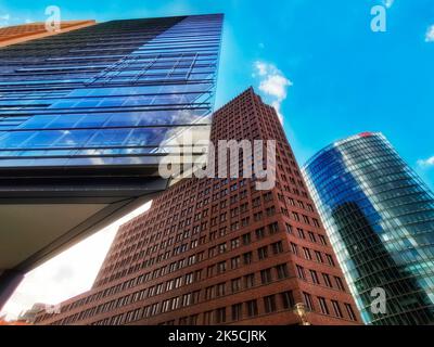 Wolkenkratzer am Potsdamer Platz in Berlin Stockfoto