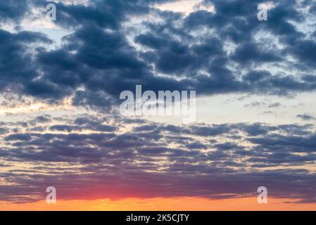 Sonnenuntergang, Naturpark Westhavelland, Rübehorst, Brandenburg, Deutschland Stockfoto