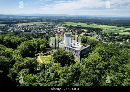 Europa, Polen, Woiwodschaft Kleinpolen, Zamek Lipowiec, Schloss Lipowiec Stockfoto