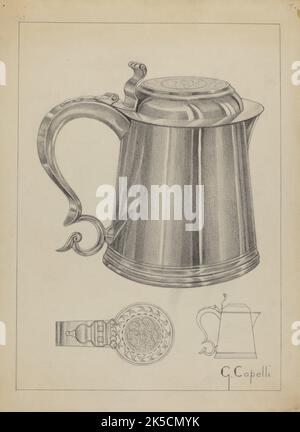 Silver Tankard, c. 1936. Stockfoto