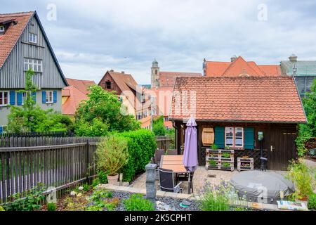 Deutschland, Bayern, Dinkelsbühl, Blick auf den Dom. Stockfoto