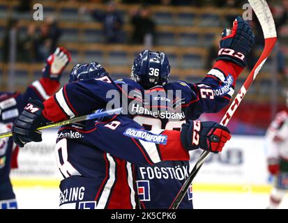 Linköping HC gegen Frölunda Indians (Frölunda Hockey Club), Schwedische Eishockeyliga, in der Saab Arena, Linköping, Schweden. Stockfoto