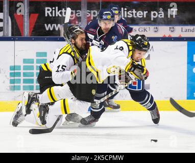 Linköping HC gegen Brynäs IF, Schwedische Eishockeyliga, in der Saab Arena, Linköping, Schweden. Stockfoto