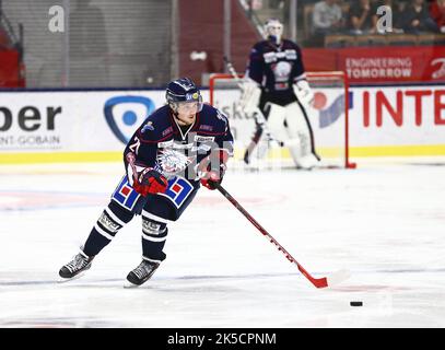 Linköping HC gegen Brynäs IF, Schwedische Eishockeyliga, in der Saab Arena, Linköping, Schweden. Im Bild: Anton Blomberg, Linköping HC. Stockfoto