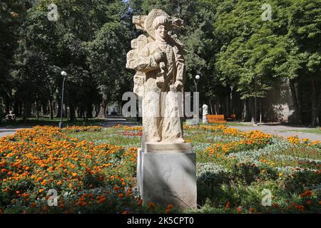 Open Air Skulpturenmuseum, Frunze Street, Bishkek, Bishkek City Region, Kirgisistan, Zentralasien Stockfoto