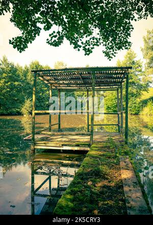 Dorfteich Stockfoto