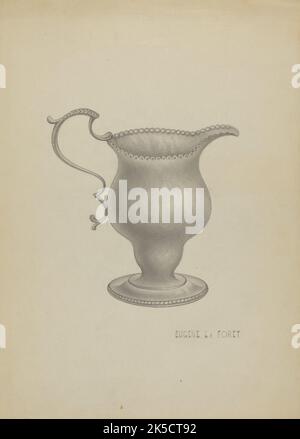 Silver Cream Pitcher, c. 1936. Stockfoto