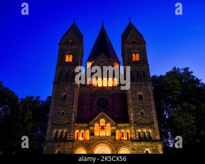 Tempel Neuf in der Abenddämmerung, Metz, Frankreich Stockfoto