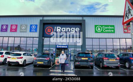 The Range Store in Paisley, schottland, großbritannien Renfrew Road Retail Park Wallneuk Road Paisley Renfrewshire PA3 4BF Stockfoto