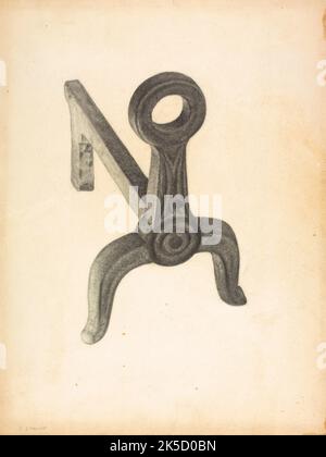 Andiron, c. 1937. Stockfoto