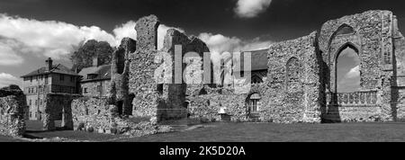 Die Ruinen der Abtei Leiston, Stadt Leiston, Suffolk, England Stockfoto