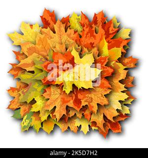 Herbst Blätter Bouquet Vorlage schmücken mit Ahornblättern in warmen Farbton für den Einkauf Verkauf oder Promotion Poster und Web-Banner. Vektorgrafik Stock Vektor